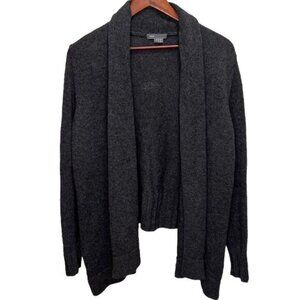 Vince Wool Cashmere Alpaca Yak Grey Draped Cardigan Size Small